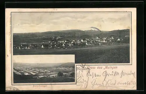 AK Auingen, Barackenlager, Panoramaansicht
