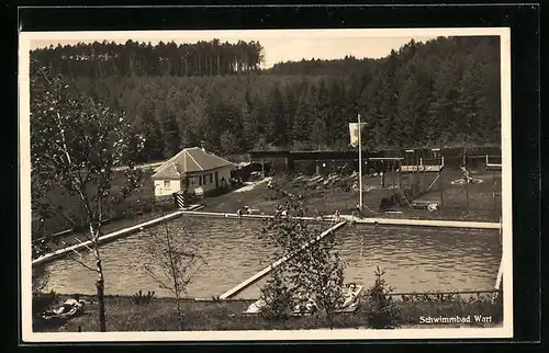 AK Wart, Blick auf das Schwimmbad im Sommer