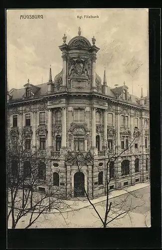 AK Augsburg, Blick auf die königliche Filialbank