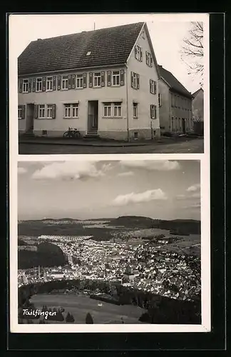 AK Tailfingen, Wohnhaus im Ort, Panorama der Stadt