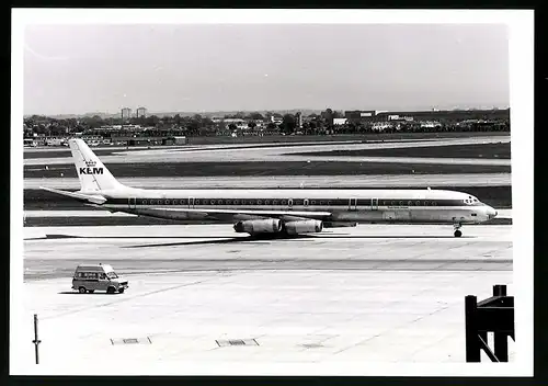 Fotografie Flugzeug Douglas DC-8, Passagierflugzeug der KLM, Kennung PH-DEG