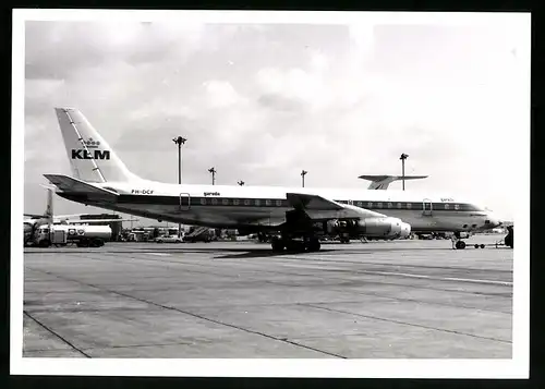 Fotografie Flugzeug Douglas DC-8, Passagierflugzeug der KLM, Kennung PH-DCF