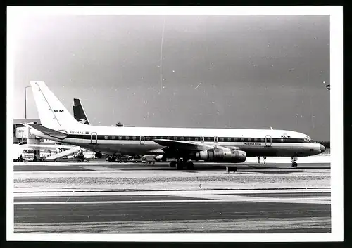 Fotografie Flugzeug Douglas DC-8, Passagierflugzeug der KLM, Kennung PH-MAS