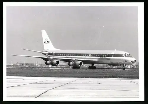 Fotografie Flugzeug Douglas DC-8, Passagierflugzeug der KLM, Kennung PH-DCU