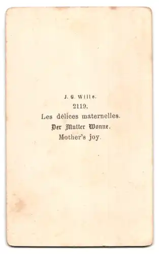 Fotografie unbekannter Fotograf und Ort, Gemälde: Der Mutter Wonne, nach J. G. Willo