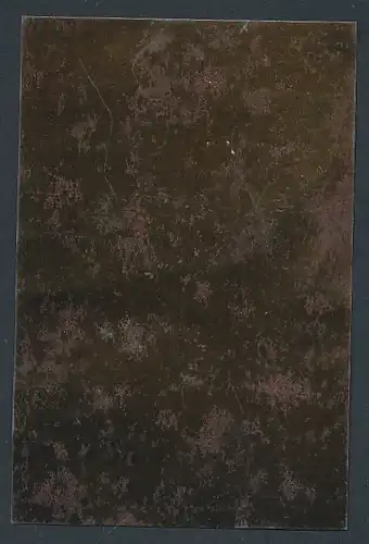 Fotografie Ferrotypie junges Paar in feiner Kleidung mit Mappe unterm Arm