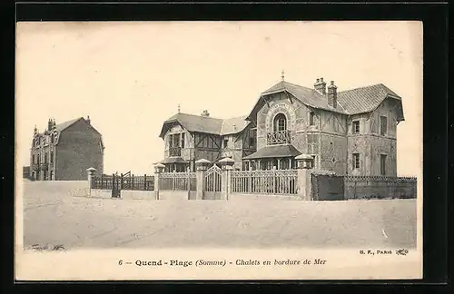 AK Quend-Plage, Chalets en bordure de Mer