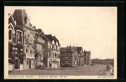 AK Quend-Plage, Boulevard Maritime côte Sud