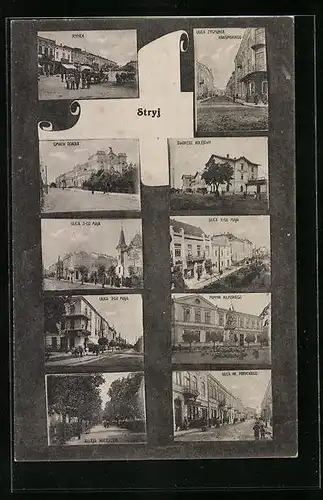 AK Stryj, Rynek, Ulica Zygmunta Krasimskiego, Gmach Sokola, Ulica 3-Go Maja