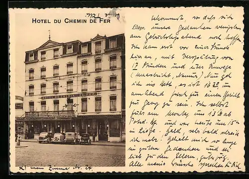 AK Liége-Guillemins, Hotel du Chemin de Fer