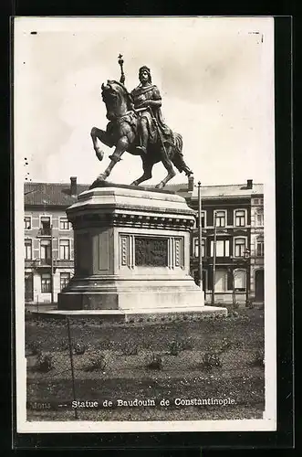AK Mons, Statue de Baudouin de Constantinople