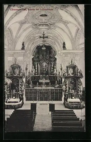 AK Obermarchtal, Innenansicht Schlosskirche