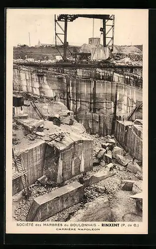 AK Rinxent, Société des Marbres du Boulonnais, Carrière Napoleon, Marmor-Steinbruch