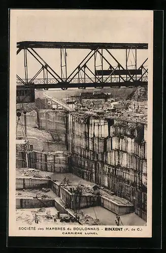 AK Rinxent, Société des Marbres du Boulonnais, Carrière Lunel, Marmor-Steinbruch