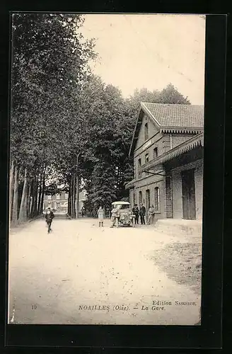 AK Noailles, La Gare, Bahnhof