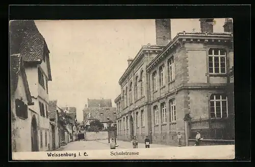 AK Weissenburg, Blick in die Schulstrasse