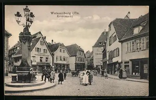 AK Weissenburg, Brunnen am Krautmarkt