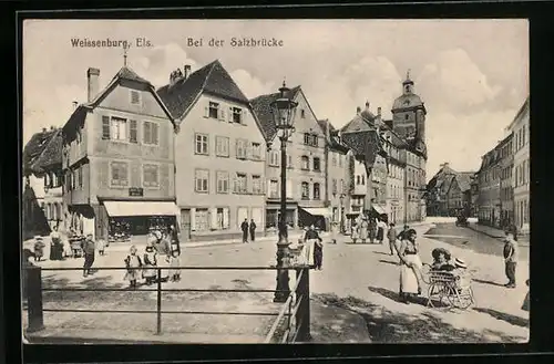 AK Weissenburg, Strassenpartie bei der Salzbrücke