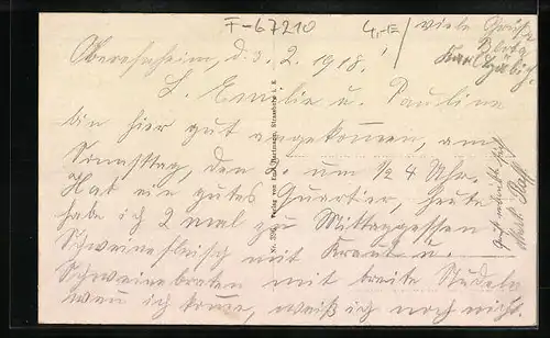 AK Oberehnheim, Ortsansicht von oben