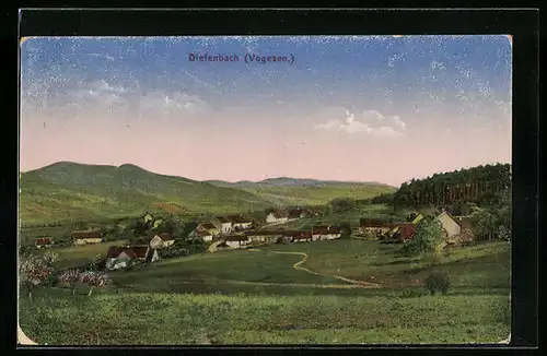 AK Diefenbach, Ortsansicht mit Umgebung