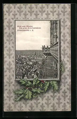 AK Strassburg i. E., Blick vom Münster