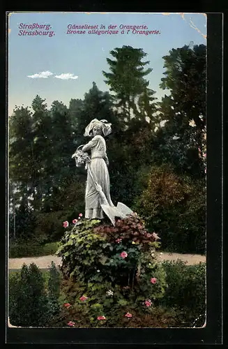 AK Strassburg, Gänseliesel in der Orangerie