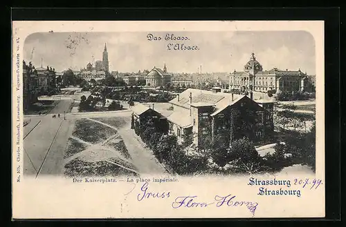 AK Strassburg /Elsass, Der Kaiserplatz