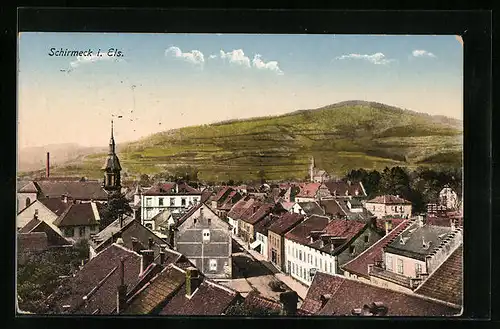 AK Schirmeck i. Els, Teilansicht mit Strassenpartie
