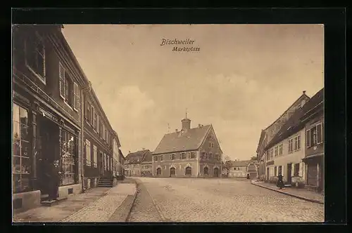 AK Bischweiler, Strassenpartie am Marktplatz