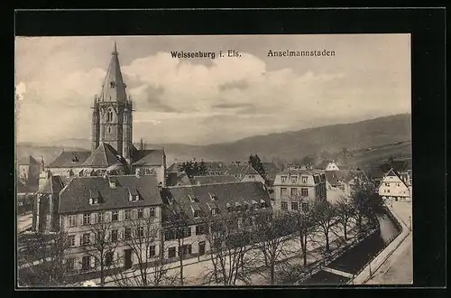 AK Weissenburg, Anselmannstaden mit Kirche