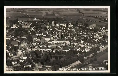 AK Pfullendorf /Baden, Teilansicht, Fliegeraufnahme