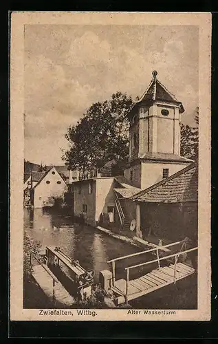 AK Zwiefalten /Wttbg., Alter Wasserturm