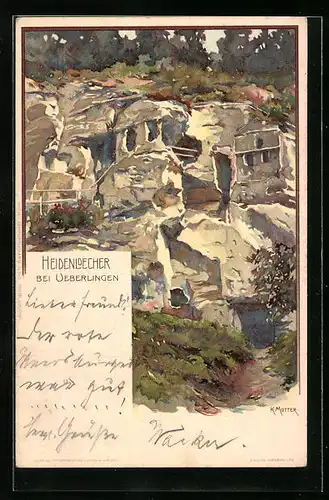 Künstler-AK Karl Mutter: Überlingen, Heidenloecher