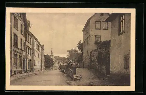 AK Dillstein, Strassenpartie mit Friedensheim