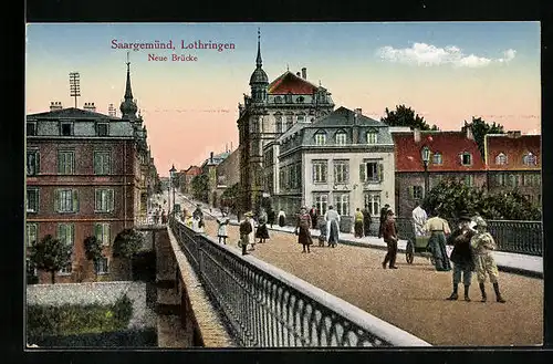 AK Saargemünd /Lothringen, Neue Brücke