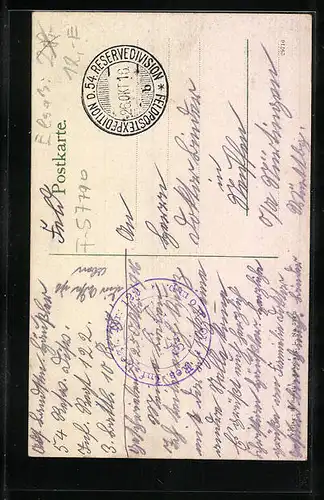 AK Lörchingen, Strassenpartie im Ortskern