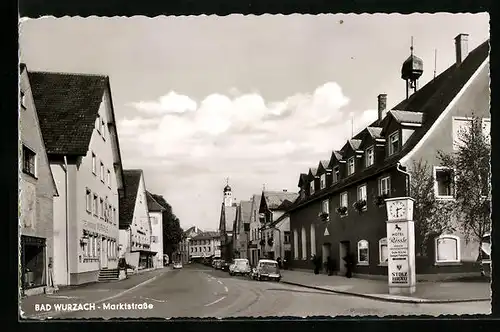 AK Bad Wurzach, Marktstrasse, Reklame Hotel Rössle