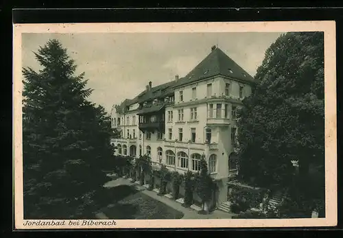 AK Biberach, Jordanbad mit Gartenanlage