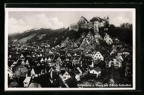 AK Heidenheim a. Brenz, Ort mit Schloss Hellenstein