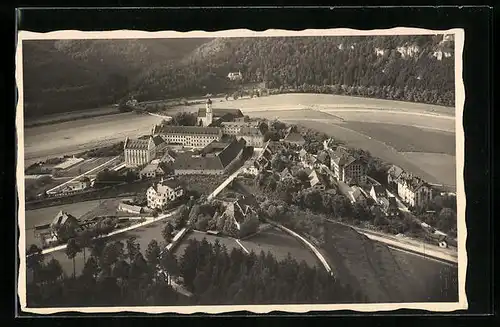 AK Beuron, Ort und Schloss von Süden