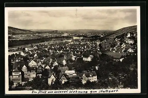 AK Stuttgart, Stadt aus der Vogelschau