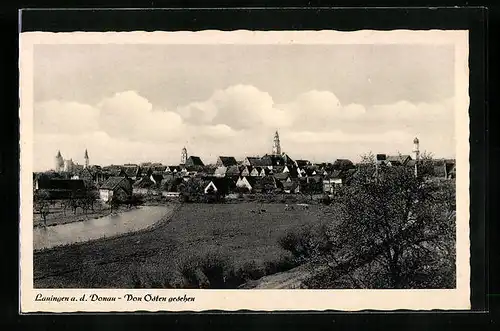 AK Lauingen a. d. Donau, Ortschaft von Osten