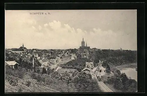 AK Wimpfen a. N., Panorama des Ortes