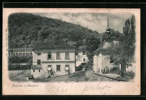 AK Prag / Praha-Chuchle, Kostel, Panorama