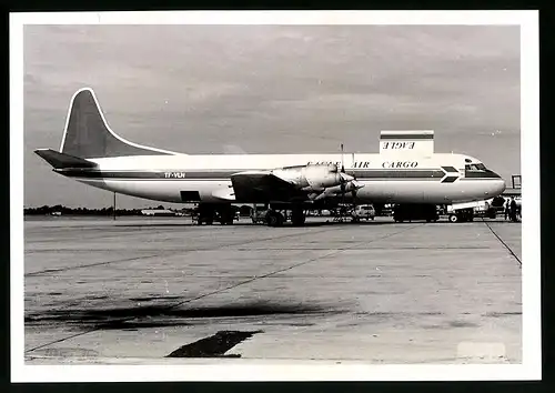 Fotografie Flugzeug Lockheed L-188, Frachtflugzeug der Eagle Air Cargo, Kennung TF-VLN