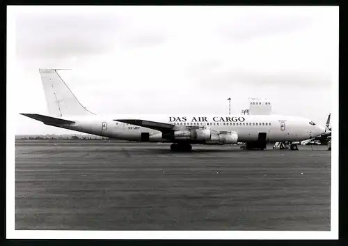 Fotografie Flugzeug Boeing 707, Frachtflugzeug Das Air Cargo, Kennung 5X-JEF