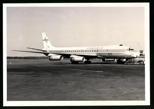 Fotografie Flugzeug Douglas DC-8, Passagierflugzeug der Finnair