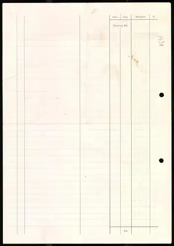 Rechnung Magdeburg 1939, Grosshandelsunternehmen für Textilien von Heinrich Mittag, Werksanlage