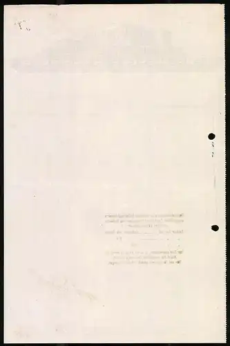 Rechnung Hannover 1909, Hüte und Mützenfabrik Gebr. Meseke, Werksgebäude