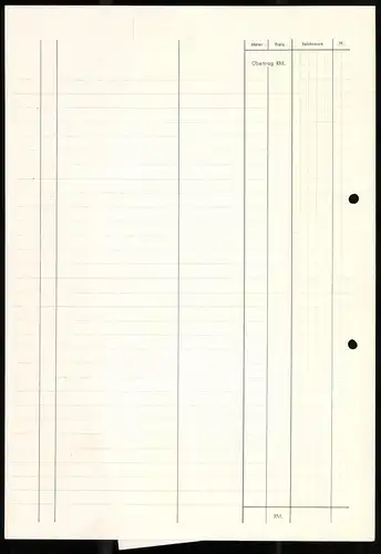 Rechnung Magdeburg 1939, Textilwarengrosshandlung Heinrich Mittag, Werksgebäude